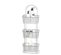 Blue Canyon Floor Standing 3 Tier Shower Caddy With Plastic Basket Organiser Basket Rack