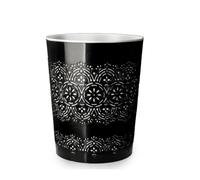 Blue Canyon Flora 9 Litre Black Plastic Waste Bin Lightweight Open Top Bathroom Kitchen Office Dustbin