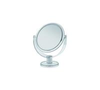 Blue Canyon Free Standing Small Round Plastic Cosmetic Mirror Vanity Makeup Grooming Mirror For Bathroom And Bedroom