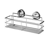 Blue Canyon Gecko Short Bottle Rack, Shower Caddy with Quick Lock Vacuum Suction Cup, No Drill and No Screws Required, Removable, Reusable and Repositionable, Stainless Steel