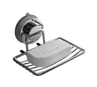 Blue Canyon Gecko Soap Rack, Vacuum Suction Soap Dish for Bathroom, Quick Lock Suction Cup, No Drill and No Screws Required, Removable, Reusable and Repositionable, Stainless Steel