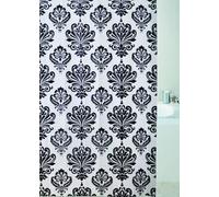 Blue Canyon Jacquard Designer Peva Shower Curtain, 180 cm Length x 180 cm Width, Black