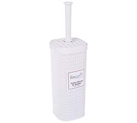 Blue Canyon Lace Design Toilet Brush & Holder in White | Charlies