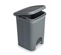 Blue Canyon Lace Design Pedal Bin in Grey, Size 5 Litre | Charlies