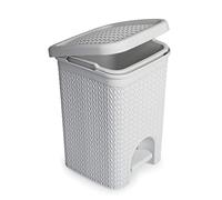 Blue Canyon Lace Design Pedal Bin 5L White