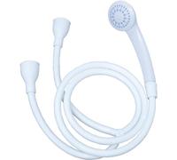 Blue Canyon Lunar Double Tap Shower Spray, Premium Bathroom Accessory, Push-on Shower Attachment for Round & Oval Taps, 1.2 Metres White Hose (White)