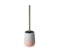 Blue Canyon Milano Pink Toilet Brush for Bathroom, Flexible Toilet Bowl Plastic Brush Head with Silicone Bristles for Deep Cleaning, Compact Size, Elegant Design with Odour Free Holder