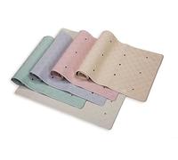 Blue Canyon Nonslip Antibacterial Rubber Bath Mats, Quick Dry Bath Rug with Suction Pads & Drain Holes, Mould Resistant Bathroom Accessory, Durable Bath Rug Runner 34 x 74 cm - Pink