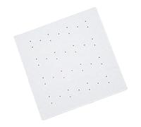 Blue Canyon Nonslip Antibacterial Rubber Shower Mats, Quick Dry Bathmat for Shower with Suction Pads & Drain Holes, Mould Resistant Bathroom Accessory, Durable Bath Rug Runner 53x53 cm - White