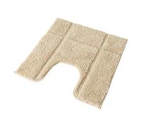 Blue Canyon Orla Microfibre U-Shape Pedestal Mat 50X50Cm Latte Quick Dry Absorbent Non-Slip Bathroom Rug