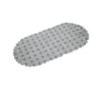 Blue Canyon Pebble Nonslip PVC Bath Mats, Quick Dry Bath Rug with Suction Pads & Drain Holes, Mildew Resistant Vinyl Bathroom Accessory, Durable Bath Rug Runner 69 x 36 cm - Clear