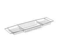Blue Canyon Plastic Coated Over Bath Rack, Durable Plastic Shower Caddy, Convenient Bathroom Storage for All Your Toiletries, Including Soaps, Sponges, Bath Bombs, Books and Glasses of Wine (Grey)