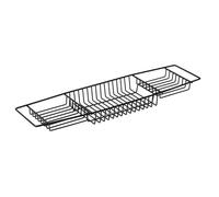 Blue Canyon Plastic Coated Over Bath Rack, Durable Plastic Shower Caddy, Convenient Bathroom Storage for All Your Toiletries, Including Soaps, Sponges, Bath Bombs, Books and Glasses of Wine (Black)
