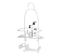 Blue Canyon Plastic Coated Shower Caddy 2 Tier Hanging Caddy, No Drill Plastic Bathroom Shelf, Non-Rusting Storage Shelves, Shower Accessory, Bathroom Organisation Shelf, Shower Basket Organizer