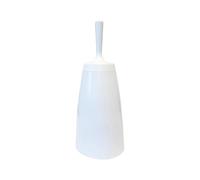 Blue Canyon Plastic Toilet Brush & Holder for Bathroom, Flexible Toilet Bowl Plastic Brush Head for Deep Cleaning, Compact Size, Elegant Design with Odour Free Holder - White