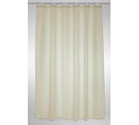 Blue Canyon Extra Long Shower Curtains | 100% Polyester Shower Curtain | Anti-Bacterial Surface Treatment | Water Repellent| Weighted Hem | 180 X 200cm | 12 Reinforced Eyelets with Hooks (Cream)