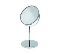 Blue Canyon Round Free Standing Pedestal Mirror Silver 1X/2X Magnification Chrome Finish Ideal For Shaving & Makeup