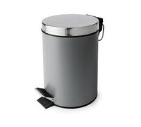 Blue Canyon Round Pedal Bin| Modern and Stylish Trash Can|3L Bin for Kitchen, Bathroom, Bedroom, Office| Anti-Fingerprint Outer Finish| Stainless Steel Rubbish Bin| Round Waste Bin| Slate
