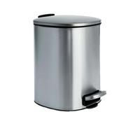 Blue Canyon Santorini 3L Pedal Bin | Modern and Stylish Stainless Steel Trash Can for Kitchen, Bathroom, Bedroom, Office | Anti-Fingerprint Outer Finish | Square Waste Bin | Chrome