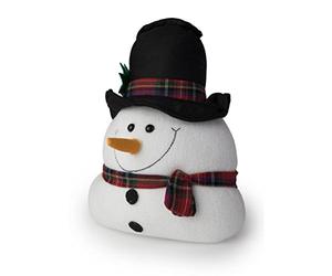 Blue Canyon Snowman with Hat and Tartan Scarf Door Stop