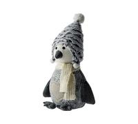 Blue Canyon Snowy Penguin Fabric Door Stopper Grey Sand Filled 1Kg Decorative Polyester Door Stop For Home Or Office