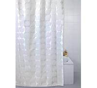 Blue Canyon Sphere Polyester Shower Curtain with free hooks (180cm x 180cm, White)