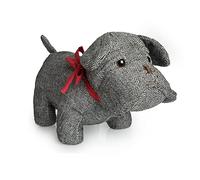 Blue Canyon Toby The Bulldog Door Stop| Sand Stuffed Door Stopper| Heavy Door Stopper Animals| 1kg| Polyester Fabric Door Stopper for Bedroom, Drawing Room, Outdoor| Elegant Home Décor (Grey)