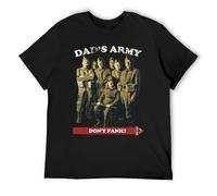 BLUE CAPTAIN Dad's Army Men's Tshirt T-Shirt Male Clothes Cool Top Tee Black 3XL