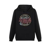 BLUE CAPTAIN Mos Eisley Space Port Retro Vintage Star Sci Fi Hooded Hoody With Pocket Long Sleeve Mens Sweatshirts Black L