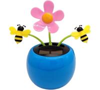 Blue Car Dashboard Decoration | Flower Car Decoration | Solar Dashboard, Solar Powered Dancing Sunflower for Home Offices Tabletop Decorations Desk Dancer