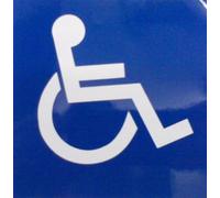 Blue Card Holder Wheel Chair Disabled Driver Access Sticker For Inside of Glass