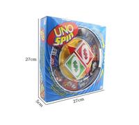 (Blue) Card Uno Spin Game Board Game Toy Family Party Education Prop Gift Interactive