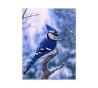 Blue Cardinals Birds Winter Snow，Jigsaws 1000 Pieces for Adults Paper Impossible Puzzles Games Gift Toys Home Decoration with Premium & Durable for Adults & Kids Age 12 Years Up 1000 pcs（50x70cm）-E15