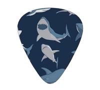 Blue Cartoon Fish 12-Pack Guitar Picks Set â€“ Unique Single-Sided Printed Picks With Abs Material For Acoustic, Electric Guitars & Ukuleles