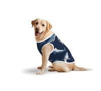 Blue Cartoon Shark Soft Cotton T-Shirt Vest For Large Dogs, Print Pet Clothes Breathable Pet Pullover Tee Sleeveless Sweatshirt (3xl-5xl)