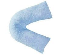 (Blue, Case Only) Teddy V Shaped Pillow Case Super Soft Warm & Cosy