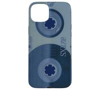 Blue Cassette Tape Deck Recorder 80s 90s Retro Vintage Case for iPhone 15 Plus