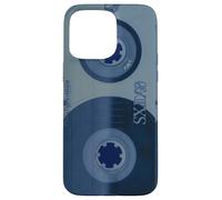 Blue Cassette Tape Deck Recorder 80s 90s Retro Vintage Case for iPhone 15 Pro Max