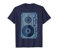 Blue Cassette Tape Deck Recorder 80s 90s Retro Vintage T-Shirt