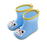 Blue Cat Cartoon Character Rain Shoes Children's Rain Shoes Boys And Girls Water Shoes Baby Rain Boots Water Boots Rain Boots For Boys And Girls (F, 8.5 Toddler)