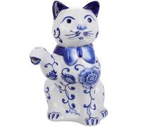 Blue Cat Shaped Ceramic Teapot for Living Room Tabletop Serving | Handmade Porcelain Finish, Food-safe Glaze, Decorative Centerpiece, Traditional Chinese Design for Tea and Water