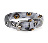 Blue Cat Sticking Out Tongue Dog Collar, Soft Comfortable Pet Collar for Small & Medium Dogs, Adjustable Durable Cat Collars for Puppies