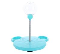 Blue Cat Treat Dispenser Toy Interactive Dog Treat Dispenser with Spring Fun Interactive Cat Toy Food Storage Holder for Indoor Pet Exercise