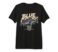 Blue Catfish Facts Angler Fishing Men Dad Fish Father Premium T-Shirt