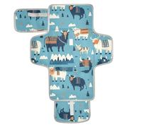 Blue Cattle of The Bohemian Tribe Reusable Diaper Changing pad with Tissue Pocket Changing pad for Changing Table for Moms, Dads cambiador de pa?ales para Bebes