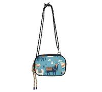 Blue Cattle Of The Bohemian Tribe West Crossbody Purse Womens Waterproof with Credit Card Slots Nylon Small Crossbody Phone Bag Go shopping