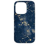 Blue Celestial Dark Academia Gothic Starry Night Case for iPhone 14 Pro