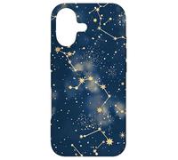Blue Celestial Dark Academia Gothic Starry Night Case for iPhone 17