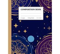 Blue Celestial Notebook: Celestial Dreams Journal with Gold Mandala, Moons & Stars | Aesthetic College Ruled Composition Book for Writing & Creativity