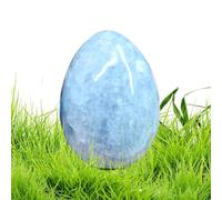 Blue Celestite Egg - Natural Stone Cluster Egg - Eggs | for Meditation & Home Decor, Decorative Reiki Accessories